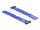 DeLOCK Klett-Kabelbinder mit Schlaufe und Befestigungsöse L 280 x B 38 mm blau 3 Stück