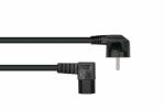 Kabelmeister SK0151-S018 Stromkabel Schwarz 1,8 m Netzstecker Typ E+F IEC C15