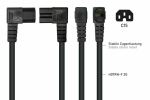 Kabelmeister SK0151-S018 Stromkabel Schwarz 1,8 m Netzstecker Typ E+F IEC C15