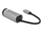DeLOCK USB Type-C Adapter zu Gigabit LAN mit Power Delivery Anschluss grau