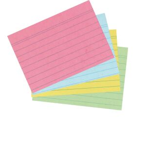 Herlitz 10836245 Karteikarte Blau, Grün, Pink, Gelb 200 Stück(e)