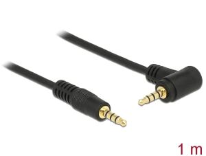 DELOCK Klinkekabel 3,5mm -> 3,5mm 90° St/St 1.00m 4Pin sc