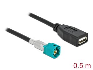 DELOCK Kabel HSD Z Stecker zu USB 2.0 Typ-A Buchse 0,5 m Pem
