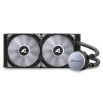 Sharkoon S70 rgb Computergehäuse, Prozessor All-in-One-Flüssigkeitskühler 12 cm Schwarz 1 Stück(e)