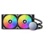 Sharkoon S70 rgb Computergehäuse, Prozessor All-in-One-Flüssigkeitskühler 12 cm Schwarz 1 Stück(e)