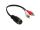 Alcasa AD-5B2CS Audio-Kabel 0,2 m 2 x RCA DIN (5-pin) Schwarz, Rot, Weiß