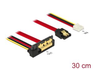 DELOCK SATA-Kabel SATA III +Floppy 4Pin->22Pin unt. 0.30m