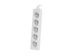 Lanberg PS0-05E-0150-W Verlängerungskabel 1,5 m 5 AC-Ausgänge Drinnen Weiß