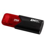 Emtec Click Easy USB-Stick 256 GB USB Typ-A 3.2 Gen 1 (3.1 Gen 1) Schwarz, Rot