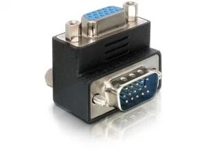 DeLOCK Adapter VGA male/female right angled VGA 15pin Schwarz