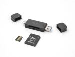 DeLOCK Card Reader USB 5 Gbps USB Type-C / Typ-A für SD und Micro SD Speicherkarten schwarz