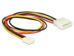 DELOCK Stromkabel Molex 4Pin -> Floppy 4Pin St/Bu 0.40m