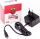 Raspberry Pi RPI4NT3AB Netzstecker-Adapter Typ C (Euro-Stecker) Typ C (Eurostecker) + Typ F Schwarz