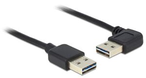 DeLOCK 5m USB 2.0 A m/m 90° USB Kabel USB A Schwarz