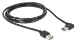 DeLOCK 5m USB 2.0 A m/m 90° USB Kabel USB A Schwarz