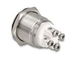 DELOCK Drucktaster zum Einbau 19mm 4x Schraubklemme LED gelb
