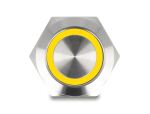 DELOCK Drucktaster zum Einbau 19mm 4x Schraubklemme LED gelb