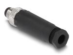 DeLOCK M8 Steckverbinder A-kodiert 4 Pin Stecker zur Montage mit Schraubanschluss
