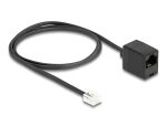 DeLOCK Telefonkabel RJ11 Stecker zu RJ45 Buchse schwarz 1 m