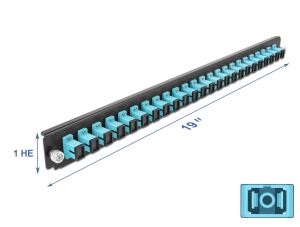 DELOCK 19 LWL Spleißbox Frontblende 24 Port SC Simplex aqua