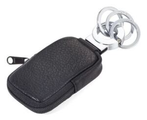 TROIKA POCKET CLICK Schlüsselring Schwarz, Silber