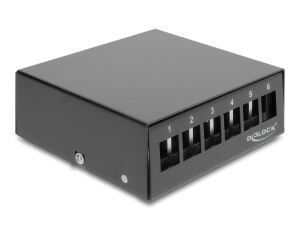 DELOCK Keystone Patchpanel 6 Port schwarz