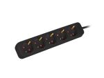 Lanberg PS0-05F-0150-BK Verlängerungskabel 1,5 m 5...