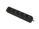 Lanberg PS0-05F-0150-BK Verlängerungskabel 1,5 m 5 AC-Ausgänge Drinnen Schwarz