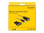 DeLOCK Adapter USB 2.0 Typ-A zu 1 x Seriell RS-232 D-Sub 9 + Adapter D-Sub 25