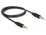 DELOCK Klinkekabel 3,5mm -> 3,5mm St/St 1.00m schwarz