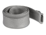 DELOCK Geflechtschlauch mit Reißverschluss 1 m x 50 mm grau