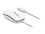DELOCK Maus Desktop optisch 4-Tasten USB-A + USB-C weiß