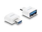 DELOCK Maus Desktop optisch 4-Tasten USB-A + USB-C weiß