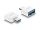 DELOCK Maus Desktop optisch 4-Tasten USB-A + USB-C weiß