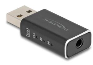 DeLOCK 68001 Kabeladapter USB 2.0 Type-A 3.5 mm 4 pin Schwarz