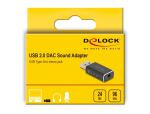 DeLOCK 68001 Kabeladapter USB 2.0 Type-A 3.5 mm 4 pin Schwarz