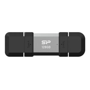 Silicon Power SP128GBUC3C51V1S USB-Stick 128 GB USB Type-A / USB Type-C 3.2 Gen 1 (3.1 Gen 1) Schwarz, Silber