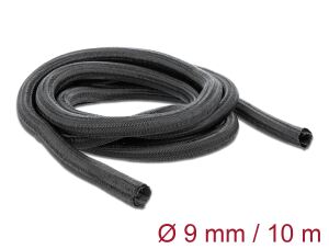 DELOCK Geflechtschlauch selbstschließend 10 m x 9 mm schwarz
