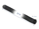 DELOCK Geflechtschlauch selbstschließend 10 m x 9 mm schwarz