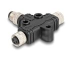 DeLOCK M8 T-Splitter A-kodiert 3 Pin 1 x Stecker zu 2 x Buchse Parallelschaltung