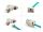 DeLOCK Keystone Modul RJ45 Buchse zu LSA Cat.6A werkzeugfrei grün Set 10 Stück