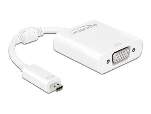 DELOCK HDMI Adapter micro D -> D-Sub15 St/Bu weiß