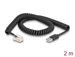 DELOCK RJ50 zu USB 2.0 Typ-A Spiralkabel 2 m