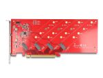 DELOCK PCI Express x16 Karte zu 4 x intern NVMe M.2 Key M110