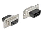 DELOCK D-Sub 9 Pin Crimp Buchse, Metall, 4 Stück