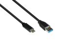 Alcasa 2831-AC005S USB Kabel USB 3.2 Gen 2 (3.1 Gen 2) 0,5 m USB A USB C 10 Gbit/s Schwarz