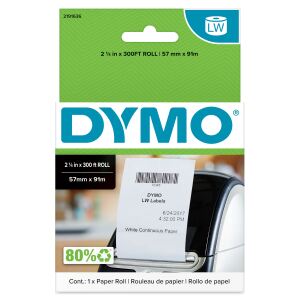 DYMO Original LabelWriter Endlosetiketten | 57 mm x 91 Meter (2 1/4 Zoll x 300 Fuß) | Etiketten für LabelWriter Etikettendrucker | 1 Rolle