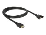 DELOCK HDMI Kabel Ethernet A -> A St/Bu 1.00m Einbau