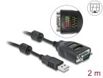 DELOCK USB Typ-A zu Seriell DB9 Adapter mit 9 LED RS-232 tes