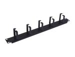 Equip Kabelmanagement-Panel 1HE mit 5 Metallhalterungen, Schwarz